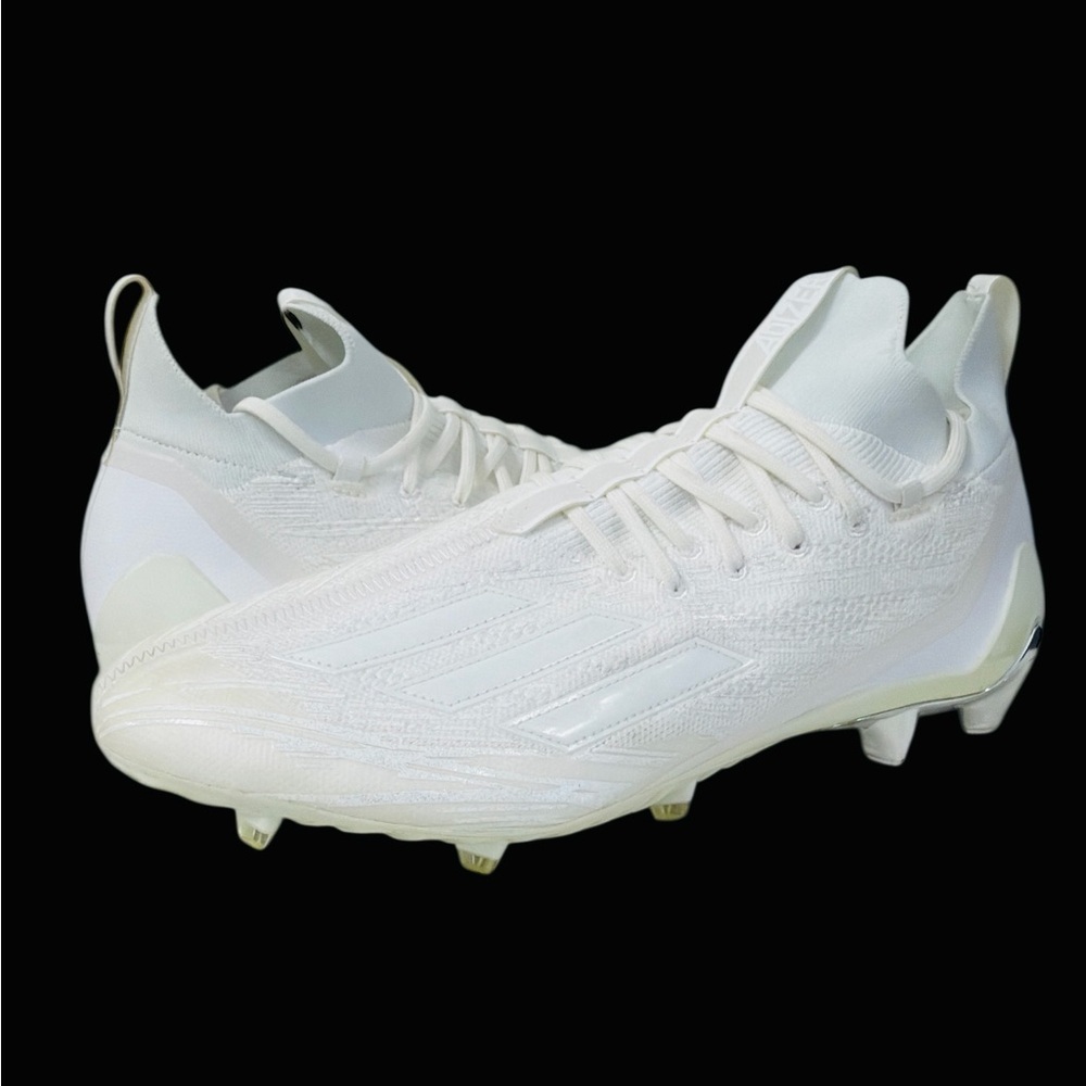 Adidas Adizero Primeknit Triple White Chrome Football Cleats GX5420 Men’s Sz 16